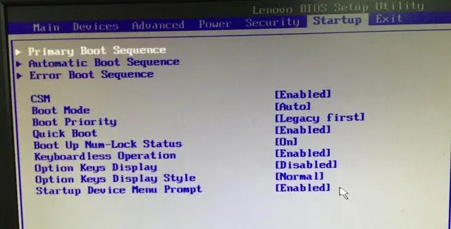ҵPrimary Boot Sequence (˳)